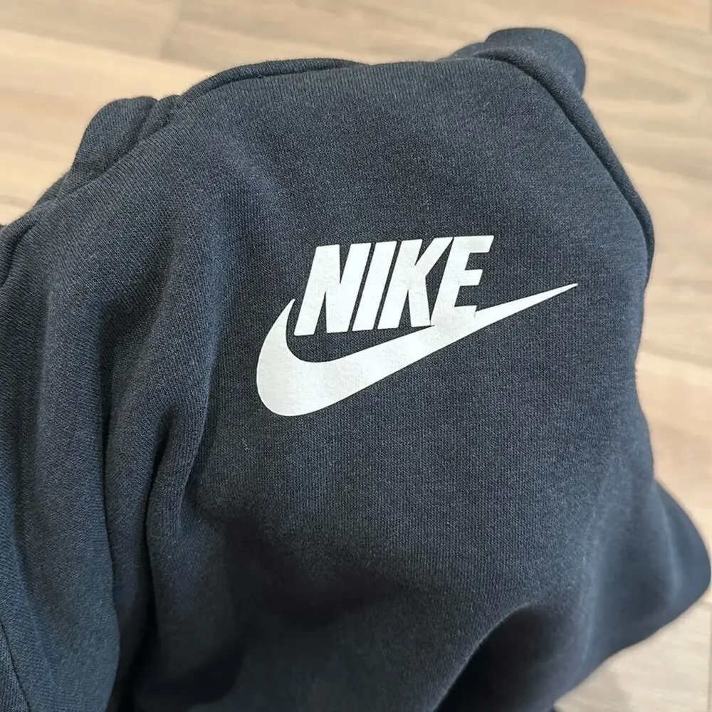 NIKE Black‎ Sportswear Club Fleece Pullover Hoodie Active Lounge Sweatshirt Sz M